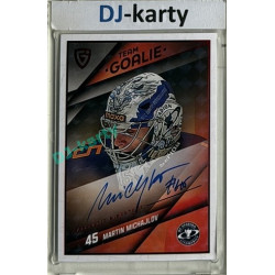 2025/26 Goal Cards Maxa liga #SG-10 Martin Michajlov Goalies Auto Red 4/5