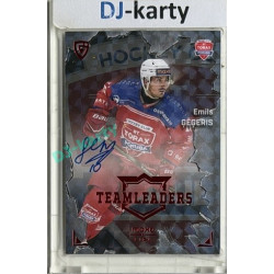 2025/26 Goal Cards Maxa liga #TL-14 Emils Gégeris Team Leaders Auto Red 3/5