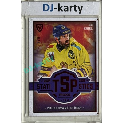 2025/26 Goal Cards Maxa liga #TOP-26 Jiří Krisl Top 5 Statistics Parallel Red 2/6