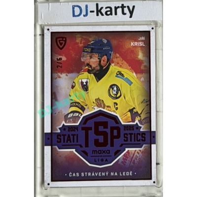 2025/26 Goal Cards Maxa liga #TOP-31 Jiří Krisl Top 5 Statistics Parallel Red 2/6