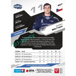 2025/26 Sportzoo ELH 2. serie #257 Adam Boltvan