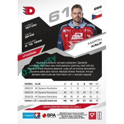 2025/26 Sportzoo ELH 2. serie #266 Martin Kaut