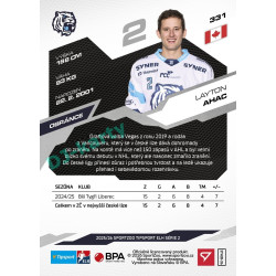 2025/26 Sportzoo ELH 2. serie #331 Layton Ahac