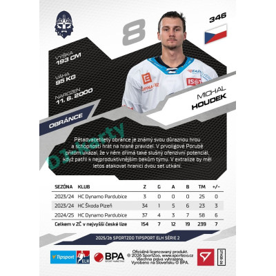 2025/26 Sportzoo ELH 2. serie #346 Michal Houdek