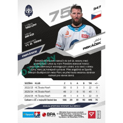 2025/26 Sportzoo ELH 2. serie #347 Jan Piskáček