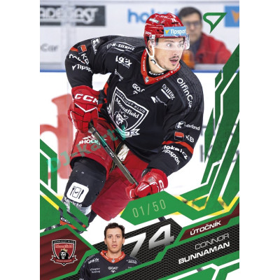 2025/26 Sportzoo ELH 2. serie #283 Connor Bunnaman Emerald Green xx/50