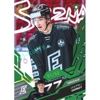 2025/26 Sportzoo ELH 2. serie #287 Ondřej Dorot Emerald Green xx/50
