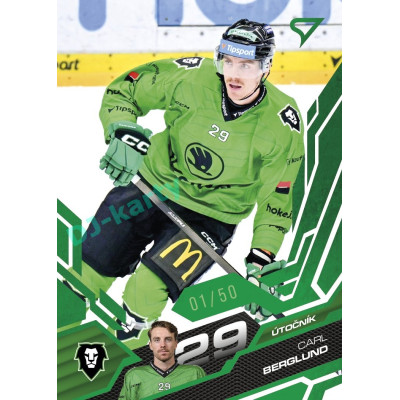 2025/26 Sportzoo ELH 2. serie #304 Carl Berglund Emerald Green xx/50