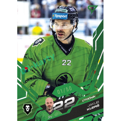2025/26 Sportzoo ELH 2. serie #307 Jakub Klepiš Emerald Green xx/50