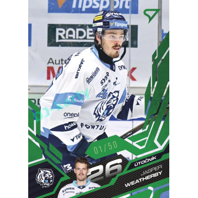 2025/26 Sportzoo ELH 2. serie #337 Jasper Weatherby Emerald Green xx/50