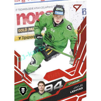 2025/26 Sportzoo ELH 2. serie #308 Jakub Lichtag Ruby Red xx/25