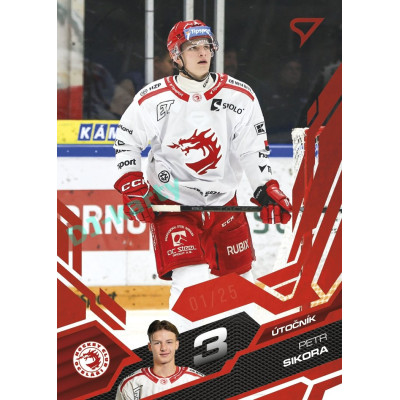 2025/26 Sportzoo ELH 2. serie #314 Petr Sikora Ruby Red xx/25