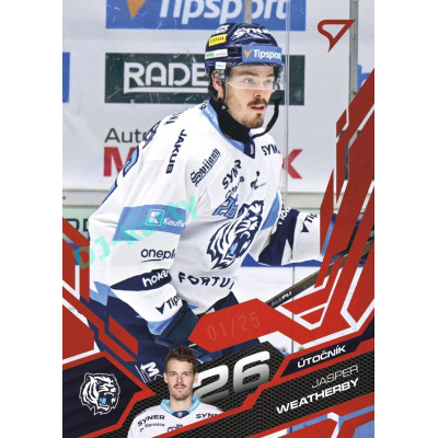 2025/26 Sportzoo ELH 2. serie #337 Jasper Weatherby Ruby Red xx/25