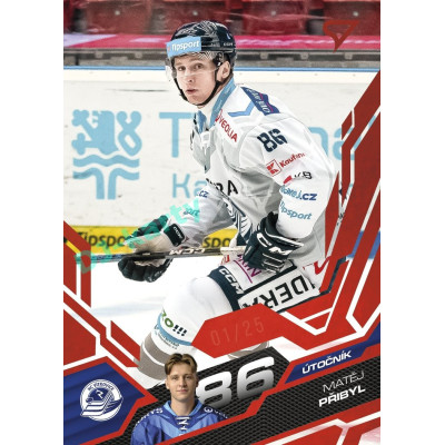 2025/26 Sportzoo ELH 2. serie #344 Matěj Přibyl Ruby Red xx/25