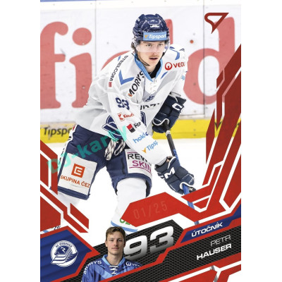 2025/26 Sportzoo ELH 2. serie #342 Petr Hauser Ruby Red xx/25