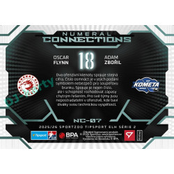 2025/26 Sportzoo ELH 2. serie #NC-07 Flynn – Zbořil Numeral Connections
