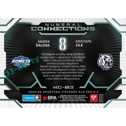 2025/26 Sportzoo ELH 2. serie #NC-03 Ďaloga – Zile Numeral Connections