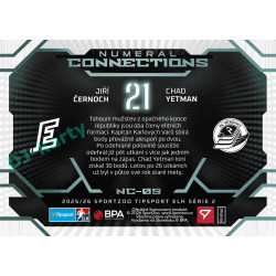 2025/26 Sportzoo ELH 2. serie #NC-09 Černoch – Yetman Numeral Connections
