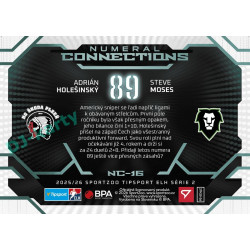 2025/26 Sportzoo ELH 2. serie #NC-16 Holešinský – Moses Numeral Connections