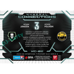 2025/26 Sportzoo ELH 2. serie #NC-02 Jánošík – Polášek Numeral Connections