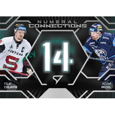 2025/26 Sportzoo ELH 2. serie #NC-05 Chlapík – Musil Numeral Connections