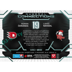 2025/26 Sportzoo ELH 2. serie #NC-08 Červenka – Nahodil Numeral Connections