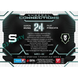 2025/26 Sportzoo ELH 2. serie #NC-11 Irving – Pyrochta Numeral Connections