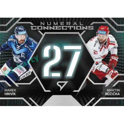 2025/26 Sportzoo ELH 2. serie #NC-12 Hrivík – Růžička Numeral Connections