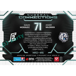 2025/26 Sportzoo ELH 2. serie #NC-15 Moravec – Najman Numeral Connections