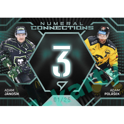 2025/26 Sportzoo ELH 2. serie #NC-02 Jánošík – Polášek Numeral Connections Verdant Green xx/25