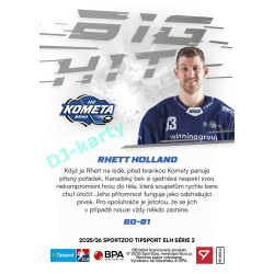 2025/26 Sportzoo ELH 2. serie #BD-01 Rhett Holland Big Hit