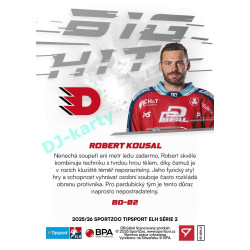 2025/26 Sportzoo ELH 2. serie #BD-02 Robert Kousal Big Hit