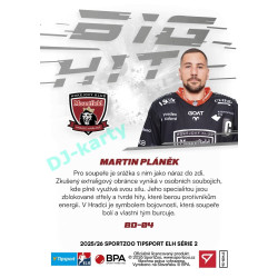 2025/26 Sportzoo ELH 2. serie #BD-04 Martin Pláněk Big Hit