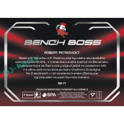 2025/26 Sportzoo ELH 2. serie #BB-17 Róbert Petrovický Bench Boss