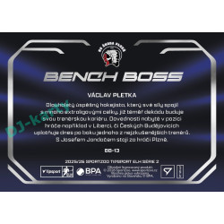 2025/26 Sportzoo ELH 2. serie #BB-13 Václav Pletka Bench Boss