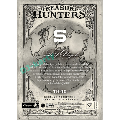 2025/26 Sportzoo ELH 2. serie #TH-10 Filip Chlapík Treasure Hunter 