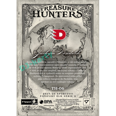 2025/26 Sportzoo ELH 2. serie #TH-06 Jáchym Kondelík Treasure Hunter 