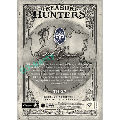 2025/26 Sportzoo ELH 2. serie #TH-27 Niko Ojamäki Treasure Hunter 