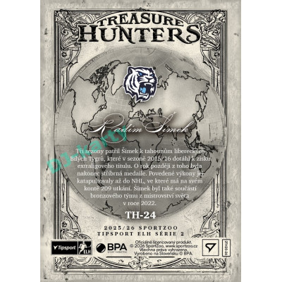 2025/26 Sportzoo ELH 2. serie #TH-24 Radim Šimek Treasure Hunter 