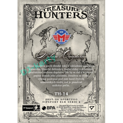 2025/26 Sportzoo ELH 2. serie #TH-14 Milan Doudera Treasure Hunter 