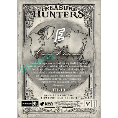 2025/26 Sportzoo ELH 2. serie #TH-13 Ondřej Beránek Treasure Hunter 