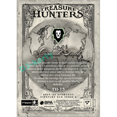 2025/26 Sportzoo ELH 2. serie #TH-15 Dominik Furch Treasure Hunter 