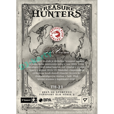2025/26 Sportzoo ELH 2. serie #TH-21 Petr Vrána Treasure Hunter 