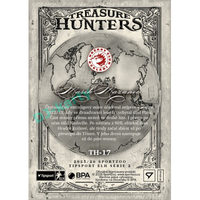2025/26 Sportzoo ELH 2. serie #TH-17 Marek Mazanec Treasure Hunter 