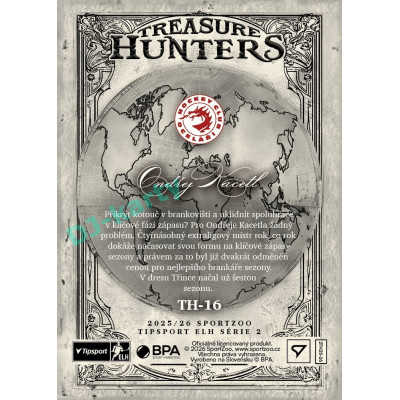 2025/26 Sportzoo ELH 2. serie #TH-16 Ondřej Kacetl Treasure Hunter 