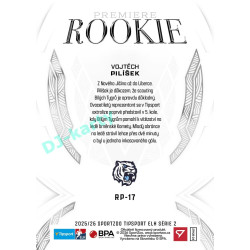 2025/26 Sportzoo ELH 2. serie #RP-17 Vojtěch Pilíšek Rookie Premiere
