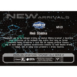 2025/26 Sportzoo ELH 2. serie #NA-01 Aleš Stezka New Arrivals