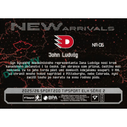 2025/26 Sportzoo ELH 2. serie #NA-06 John Ludvig New Arrivals