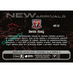 2025/26 Sportzoo ELH 2. serie #NA-12 Denis Kusý New Arrivals