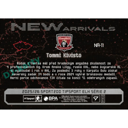 2025/26 Sportzoo ELH 2. serie #NA-11 Tommi Kivistö New Arrivals